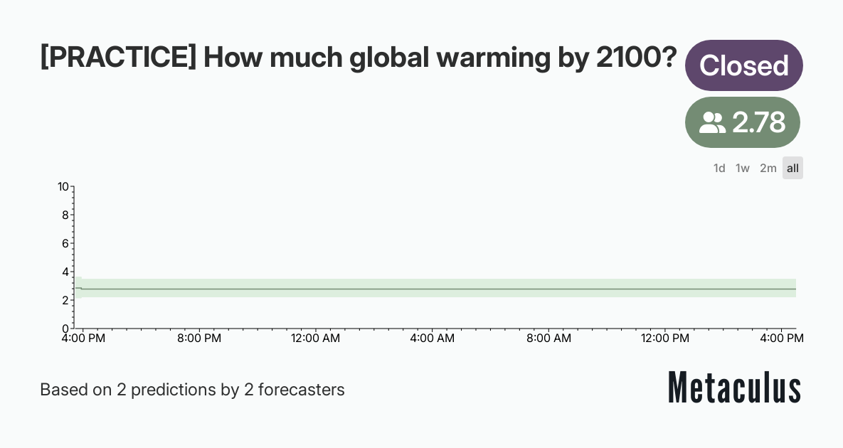 [PRACTICE] How much global warming by 2100?